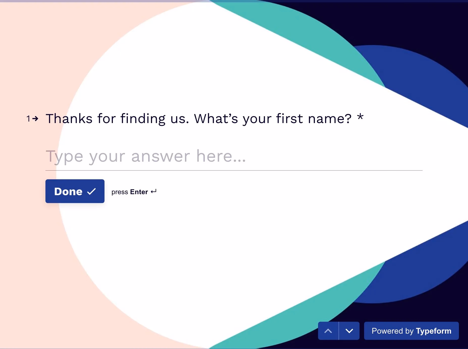 example of typeform question